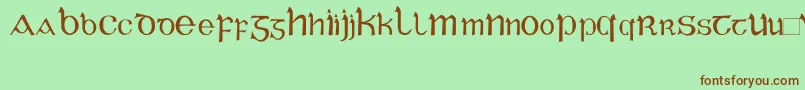 CelticGaeligeRegular Font – Brown Fonts on Green Background