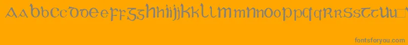 CelticGaeligeRegular Font – Gray Fonts on Orange Background