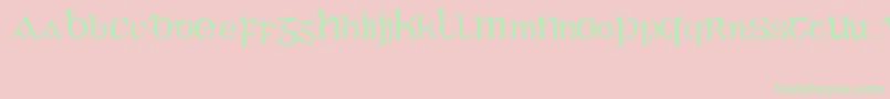 CelticGaeligeRegular Font – Green Fonts on Pink Background
