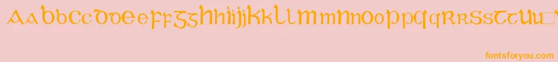 CelticGaeligeRegular Font – Orange Fonts on Pink Background