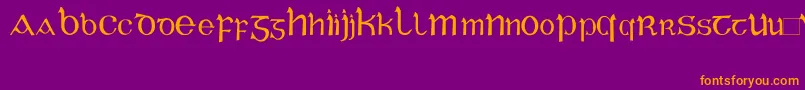 CelticGaeligeRegular Font – Orange Fonts on Purple Background