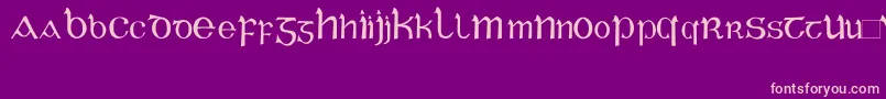 CelticGaeligeRegular Font – Pink Fonts on Purple Background