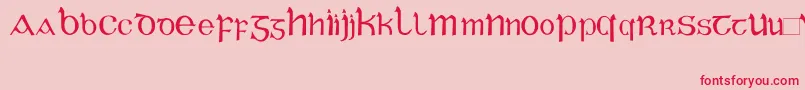 CelticGaeligeRegular Font – Red Fonts on Pink Background