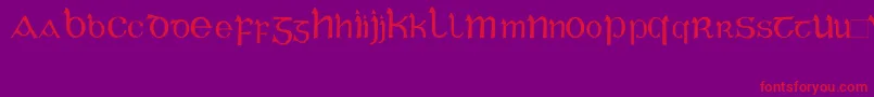 CelticGaeligeRegular Font – Red Fonts on Purple Background