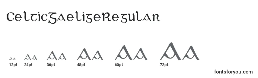 Größen der Schriftart CelticGaeligeRegular