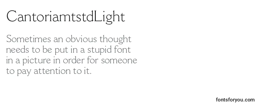 Review of the CantoriamtstdLight Font