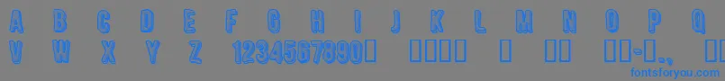 CfengravedRegular Font – Blue Fonts on Gray Background