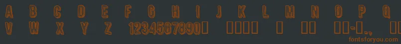 CfengravedRegular Font – Brown Fonts on Black Background