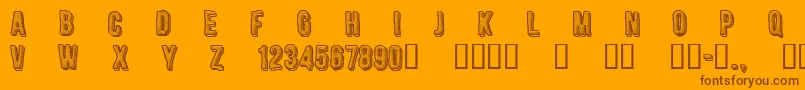 CfengravedRegular Font – Brown Fonts on Orange Background