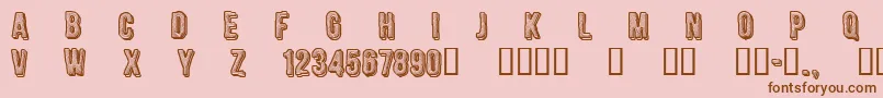 CfengravedRegular Font – Brown Fonts on Pink Background