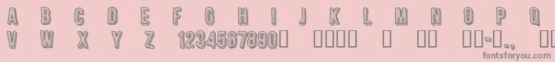 CfengravedRegular Font – Gray Fonts on Pink Background