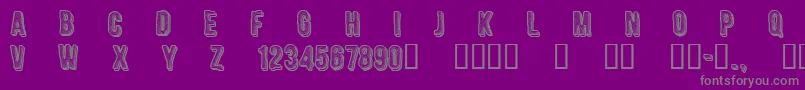 CfengravedRegular Font – Gray Fonts on Purple Background