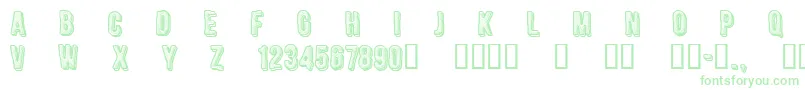 CfengravedRegular Font – Green Fonts on White Background