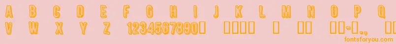 CfengravedRegular Font – Orange Fonts on Pink Background