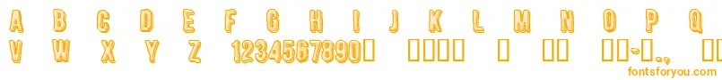 CfengravedRegular Font – Orange Fonts on White Background
