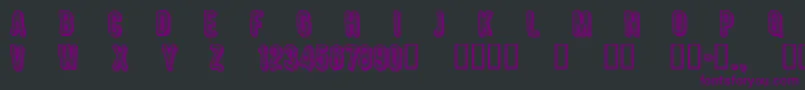 CfengravedRegular Font – Purple Fonts on Black Background