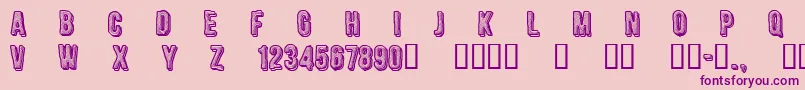 CfengravedRegular Font – Purple Fonts on Pink Background