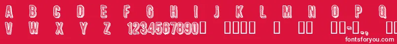 CfengravedRegular Font – White Fonts on Red Background