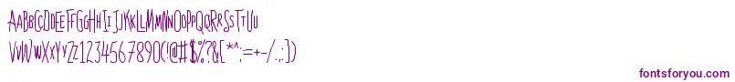 フォントBonesToYourGenericScriptFont – 紫色のフォント