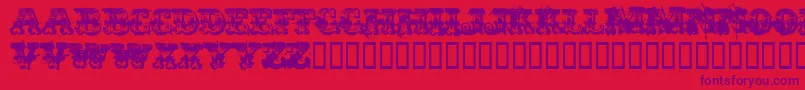 Immoral Font – Purple Fonts on Red Background