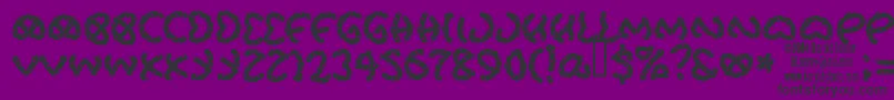 フォントPrets – 紫の背景に黒い文字