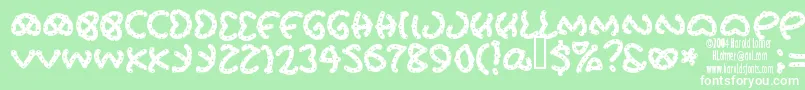 Prets Font – White Fonts on Green Background