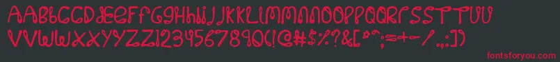 32768 Font – Red Fonts on Black Background