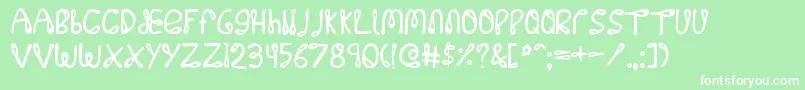 フォント32768 – 緑の背景に白い文字
