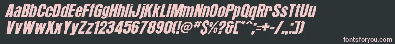 OrnoliItalic Font – Pink Fonts on Black Background