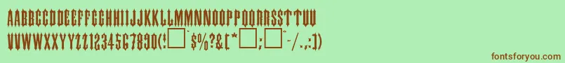 IngramRegular Font – Brown Fonts on Green Background