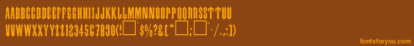 Шрифт IngramRegular – оранжевые шрифты на коричневом фоне