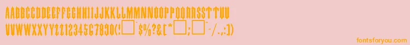 IngramRegular-Schriftart – Orangefarbene Schriften auf rosa Hintergrund