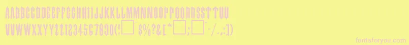 IngramRegular Font – Pink Fonts on Yellow Background