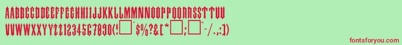 IngramRegular Font – Red Fonts on Green Background