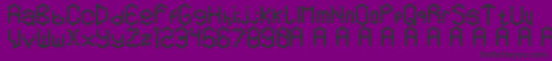 Hexamatter Font – Black Fonts on Purple Background