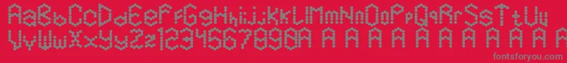 Hexamatter Font – Gray Fonts on Red Background