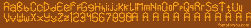 fuente Hexamatter – Fuentes Naranjas Sobre Fondo Marrón