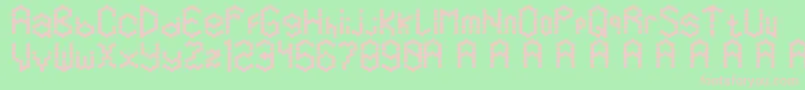 Hexamatter Font – Pink Fonts on Green Background