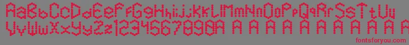 Hexamatter Font – Red Fonts on Gray Background