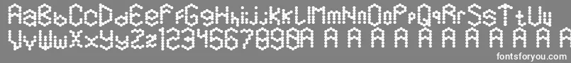 Hexamatter Font – White Fonts on Gray Background