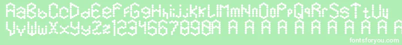 Hexamatter Font – White Fonts on Green Background