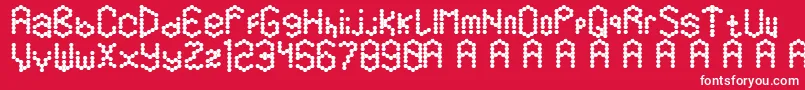 Hexamatter Font – White Fonts on Red Background