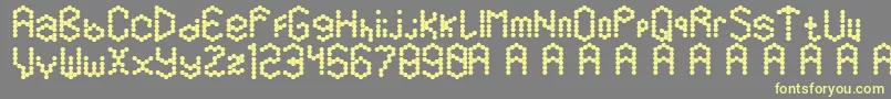 Hexamatter Font – Yellow Fonts on Gray Background