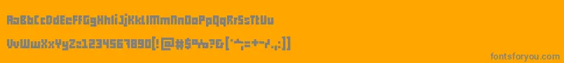 フォントPxll – オレンジの背景に灰色の文字