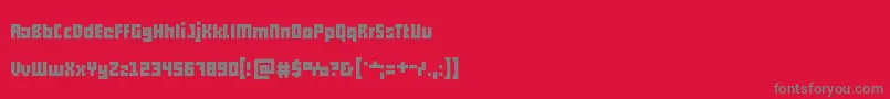 フォントPxll – 赤い背景に灰色の文字