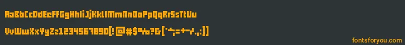Pxll Font – Orange Fonts on Black Background