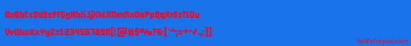 Pxll Font – Red Fonts on Blue Background