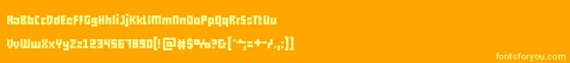 フォントPxll – オレンジの背景に黄色の文字