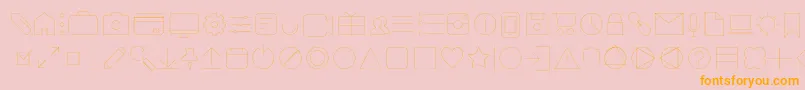 AristaProIconsHairlineTrial Font – Orange Fonts on Pink Background