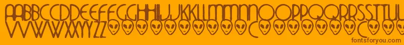 Lisätietoja Thedekoside-fontista Thedekoside-fontti – ruskeat fontit oranssilla taustalla